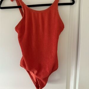 Cat & Jack Bright Orange Kids One Piece Swimsuit